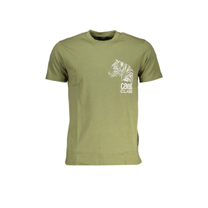 Cavalli Class T-Shirt Maniche Corte Uomo Verde Stampa - foto prodotto