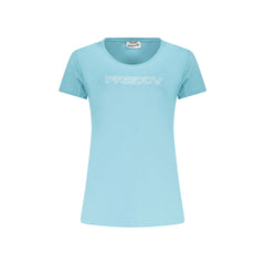 Freddy T-Shirt Manches Courtes Femme Bleue Imprimé
