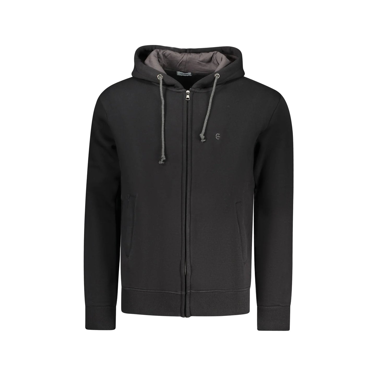 Coveri Moving Felpa Maniche Lunghe Uomo Nera Zip Ricamo Felpe Nero - foto prodotto