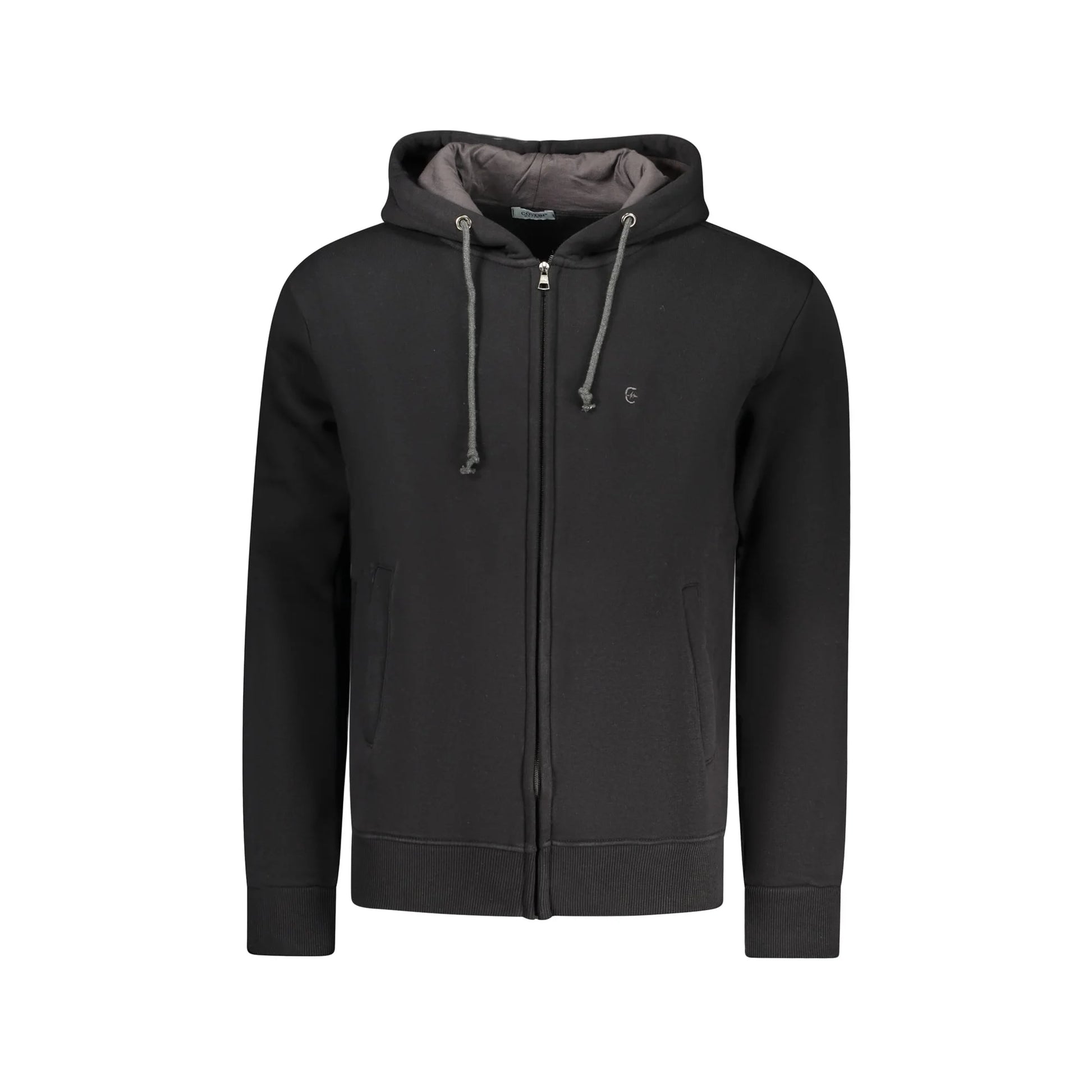 Coveri Moving Felpa Maniche Lunghe Uomo Nera Zip Ricamo Felpe Nero - foto prodotto