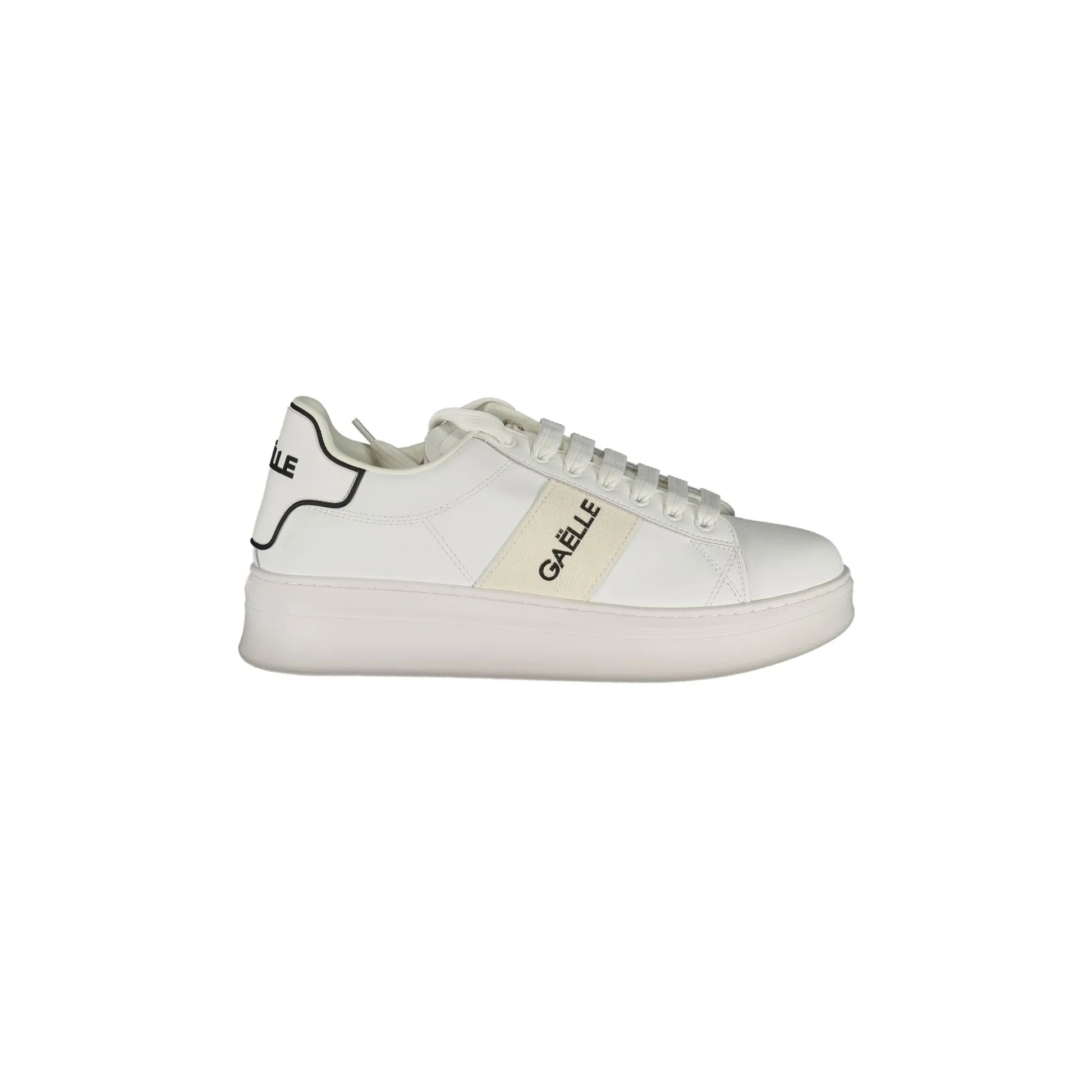 GAELLE PARIS Scarpe Sneakers Uomo Bianche con Dettagli a Contrasto Bianco - foto prodotto