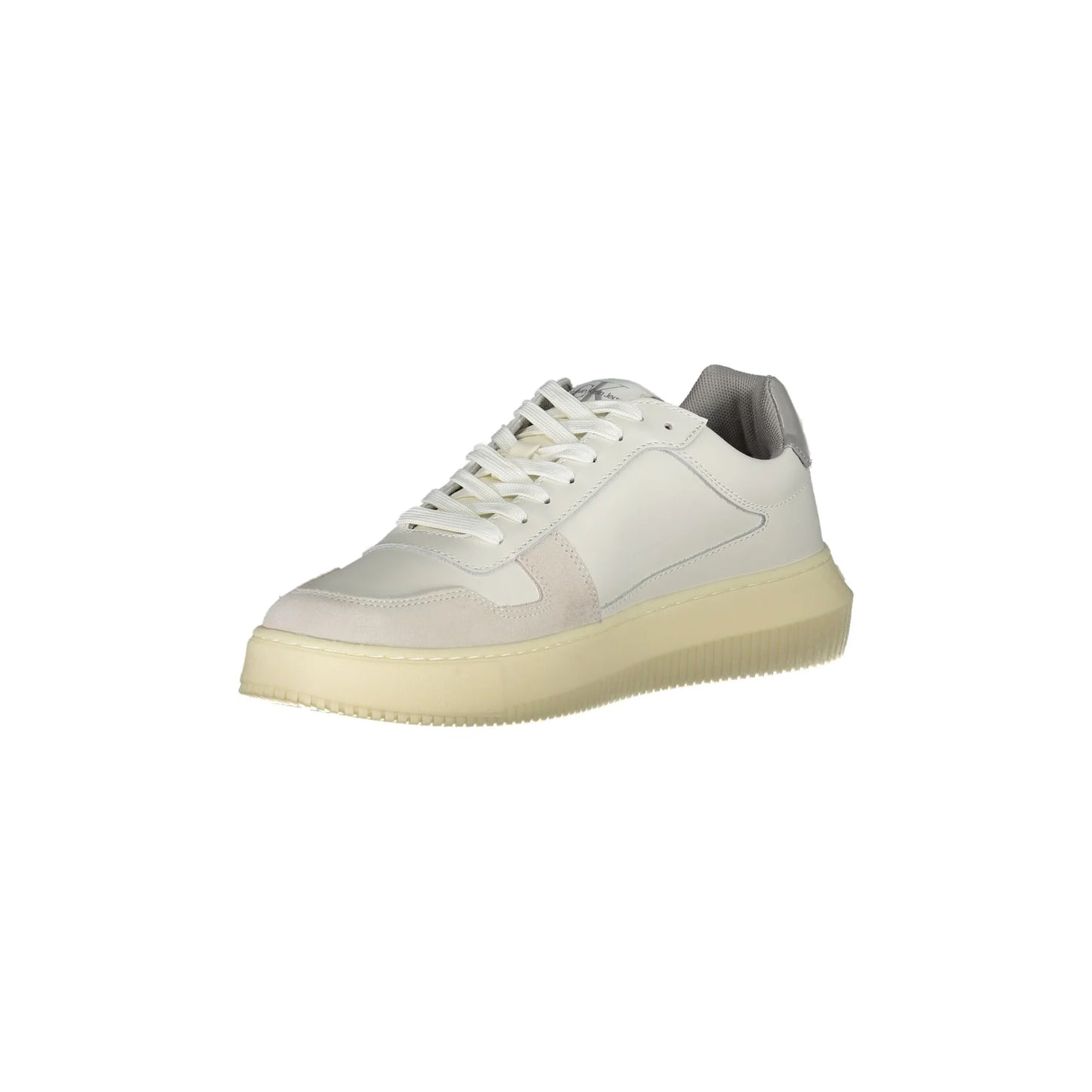 CALVIN KLEIN Scarpe Sneakers Uomo Bianche con Dettagli a Contrasto bianco - vista 3