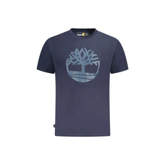 Timberland T-Shirt Maniche Corte Uomo Blu Stampa Logo
