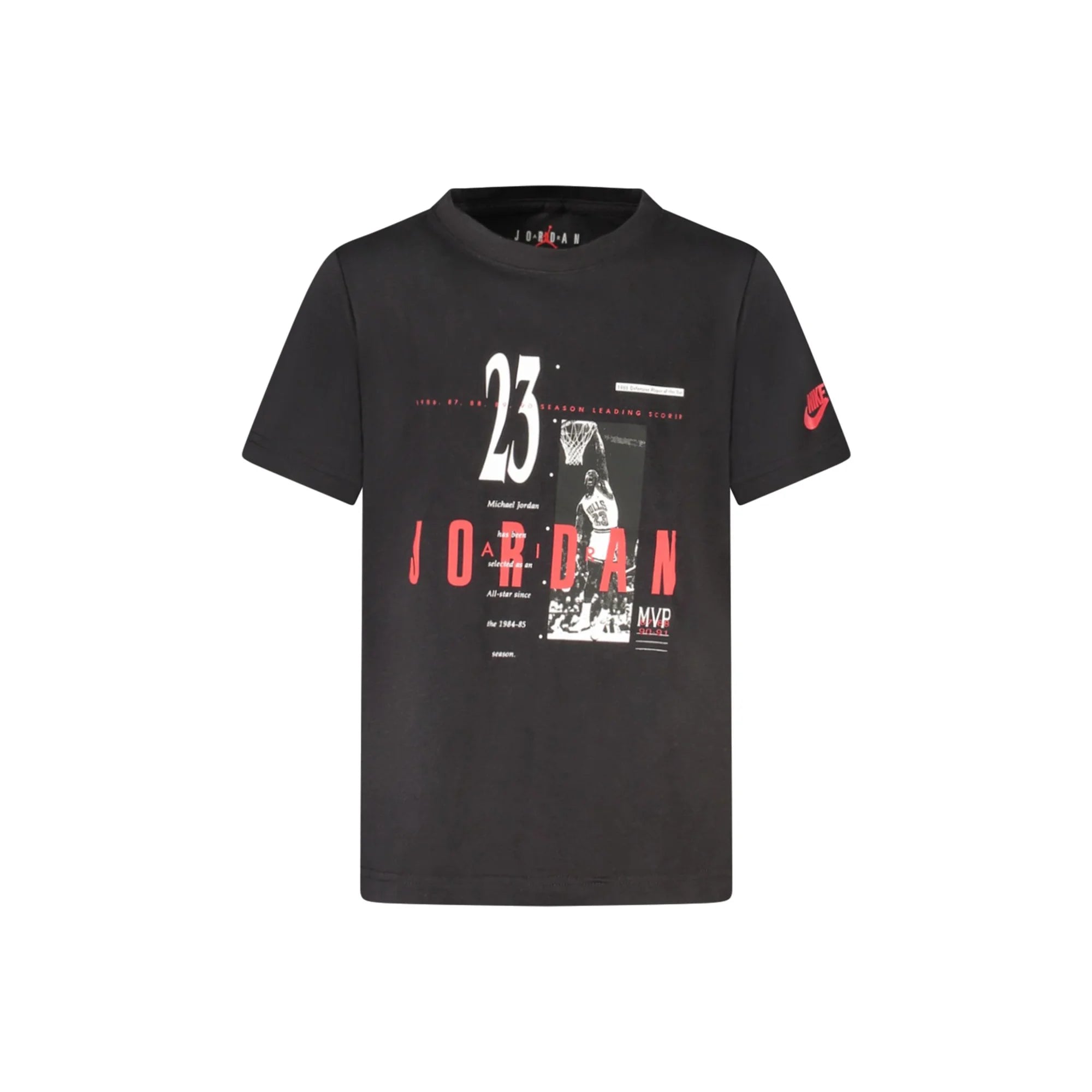 JORDAN T-SHIRT MANICHE CORTE BAMBINO NERO