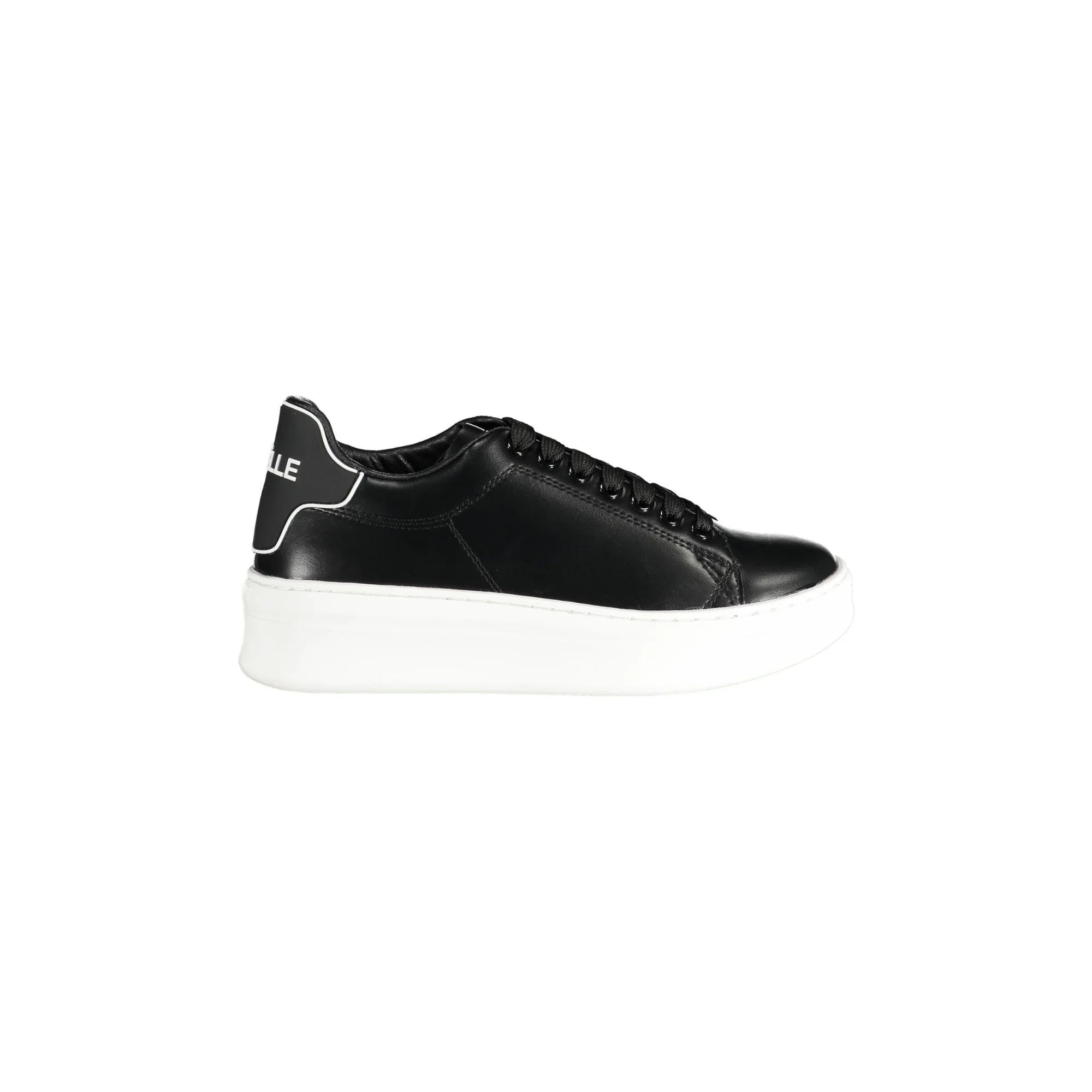 GAELLE PARIS Scarpe Sneakers Donna Nere con Doppio Laccio e Logo Nero - foto prodotto