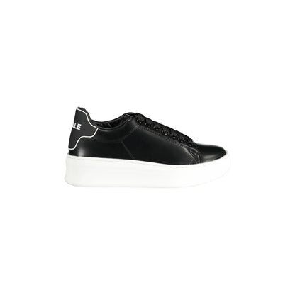 GAELLE PARIS Scarpe Sneakers Donna Nere con Doppio Laccio e Logo Nero - foto prodotto