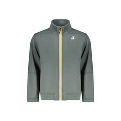 K-Way Felpa Maniche Lunghe Uomo Verde Zip Logo