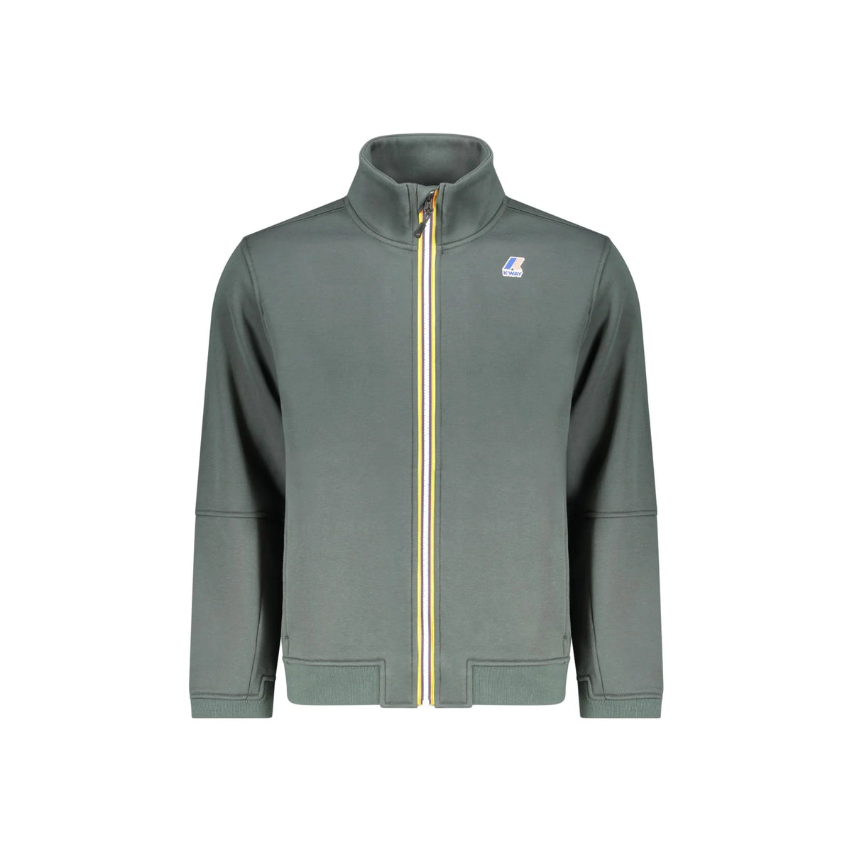 K-WAY FELPA CON ZIP UOMO VERDE