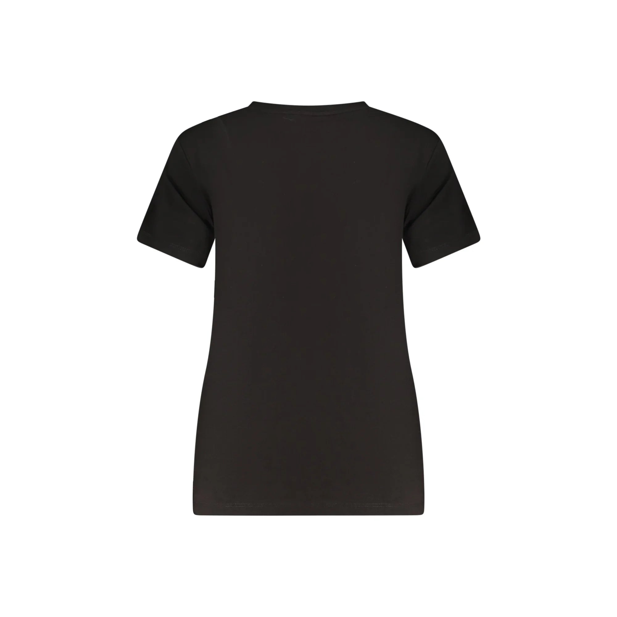 GUESS JEANS T-SHIRT MANICHE CORTE DONNA NERO