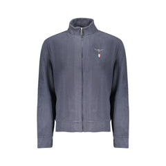 Accademia Militare Felpa Maniche Lunghe Uomo Blu Zip Ricamo Logo