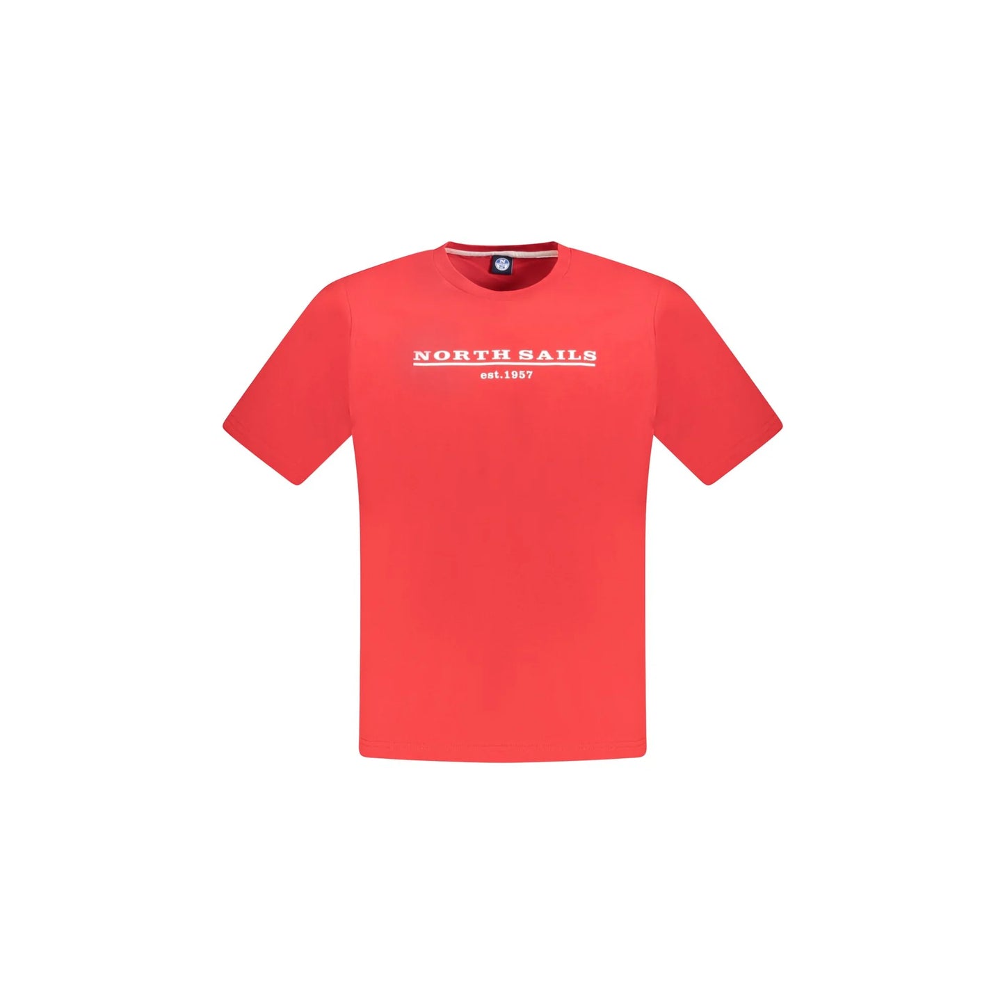 North Sails T-Shirt Maniche Corte Uomo Rossa Stampa Logo Rosso - foto prodotto