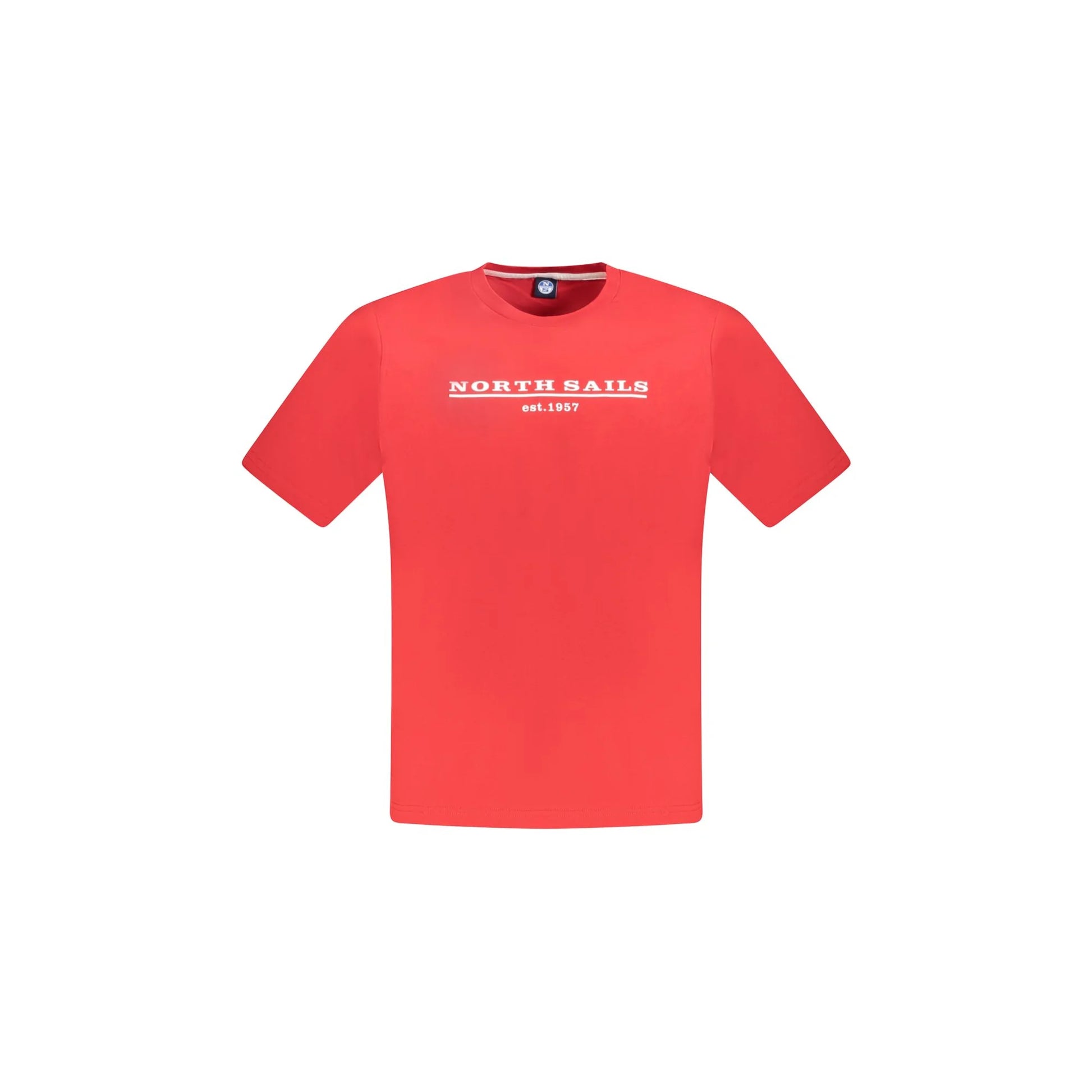 North Sails T-Shirt Maniche Corte Uomo Rossa Stampa Logo Rosso - foto prodotto