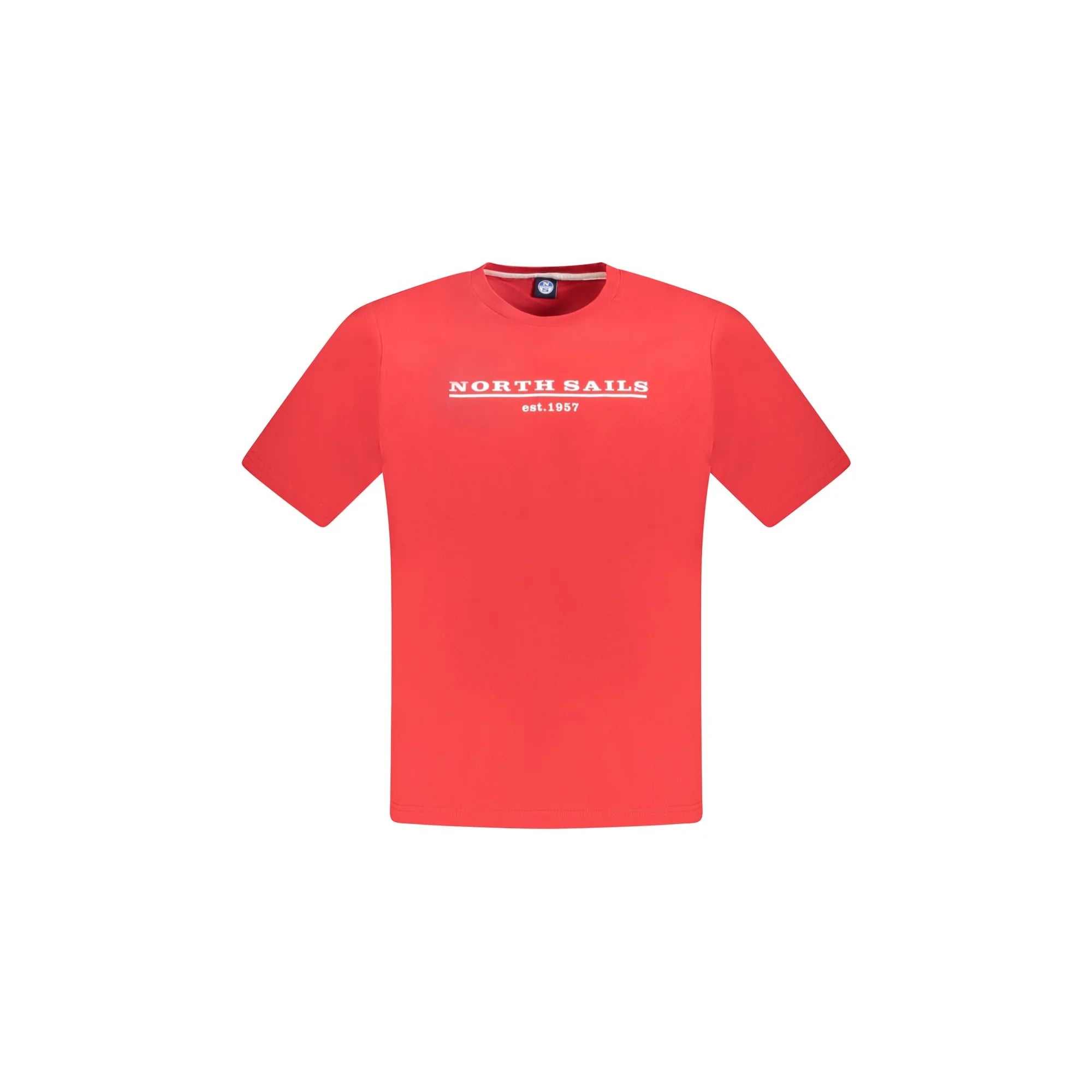 North Sails T-Shirt Maniche Corte Uomo Rossa Stampa Logo Rosso - foto prodotto