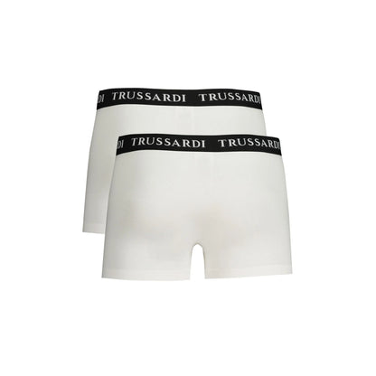 Trussardi Boxer Uomo Bianco Stampa Logo Intimo - vista 2
