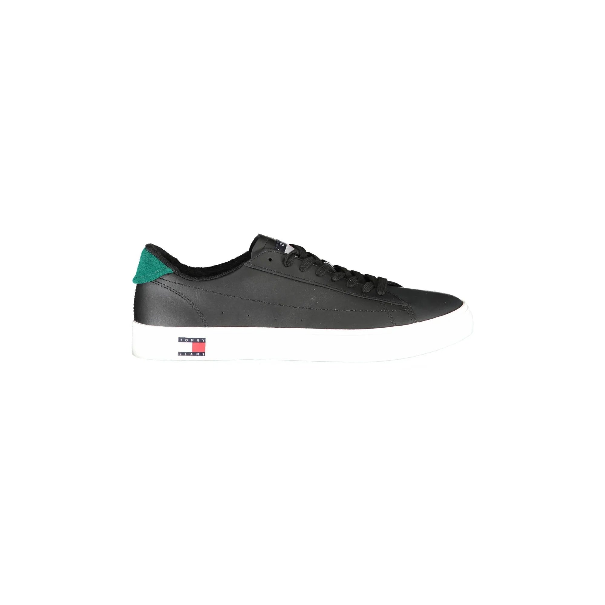 Tommy Hilfiger Sneakers Uomo Nere Dettagli a Contrasto Logo Nero - foto prodotto