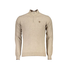 North Sails Pullover Herren Beige Stehkragen mit Halbzipper