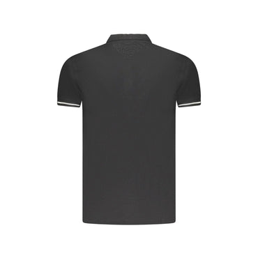 Cavalli Class Polo Uomo Nera Maniche Corte Contrasto Ricamo Logo nero - vista 2