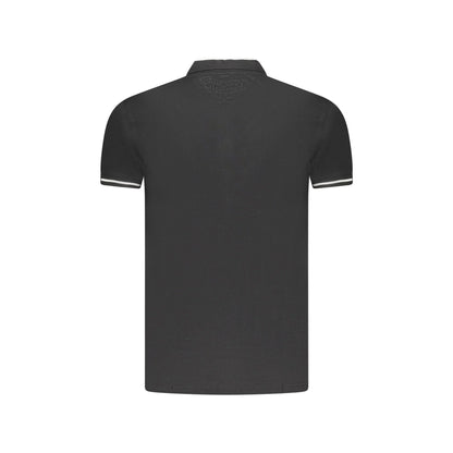 Cavalli Class Polo Uomo Nera Maniche Corte Contrasto Ricamo Logo nero - vista 2