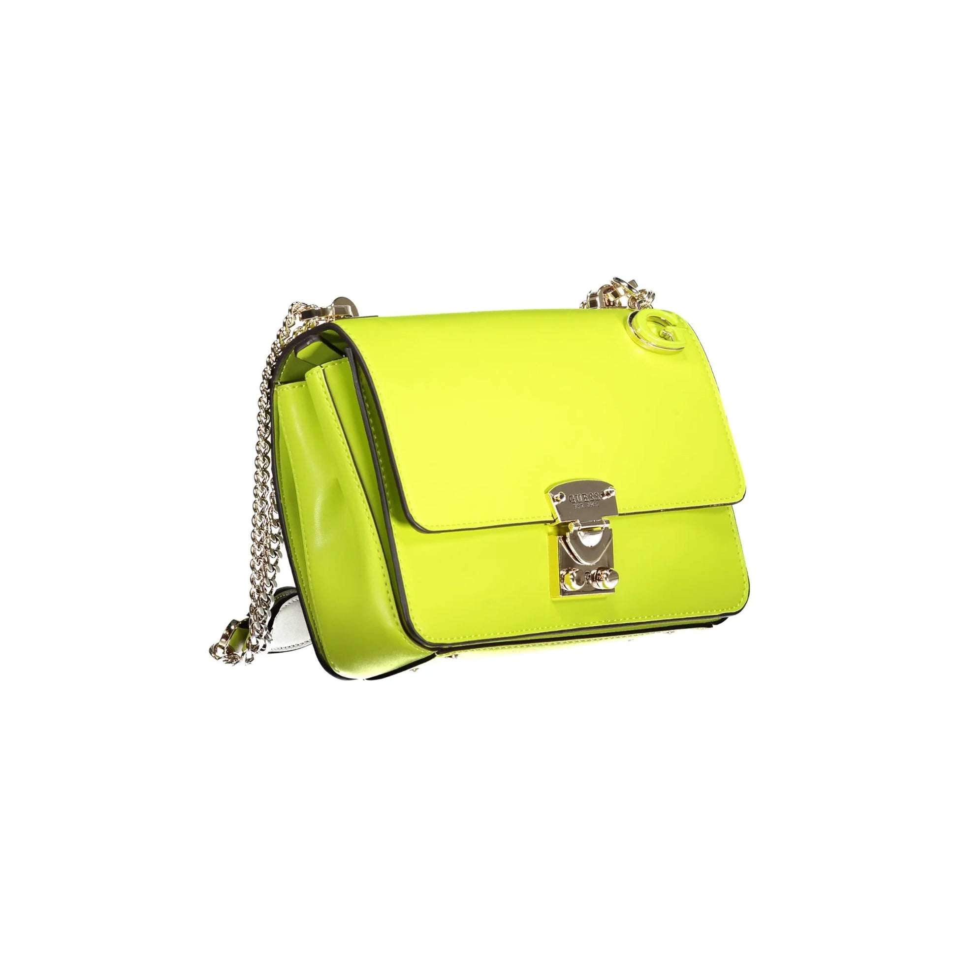 GUESS JEANS Borsa Donna Verde Eliette a Tracolla con Catena e Scomparti Multipli Borse - vista 3