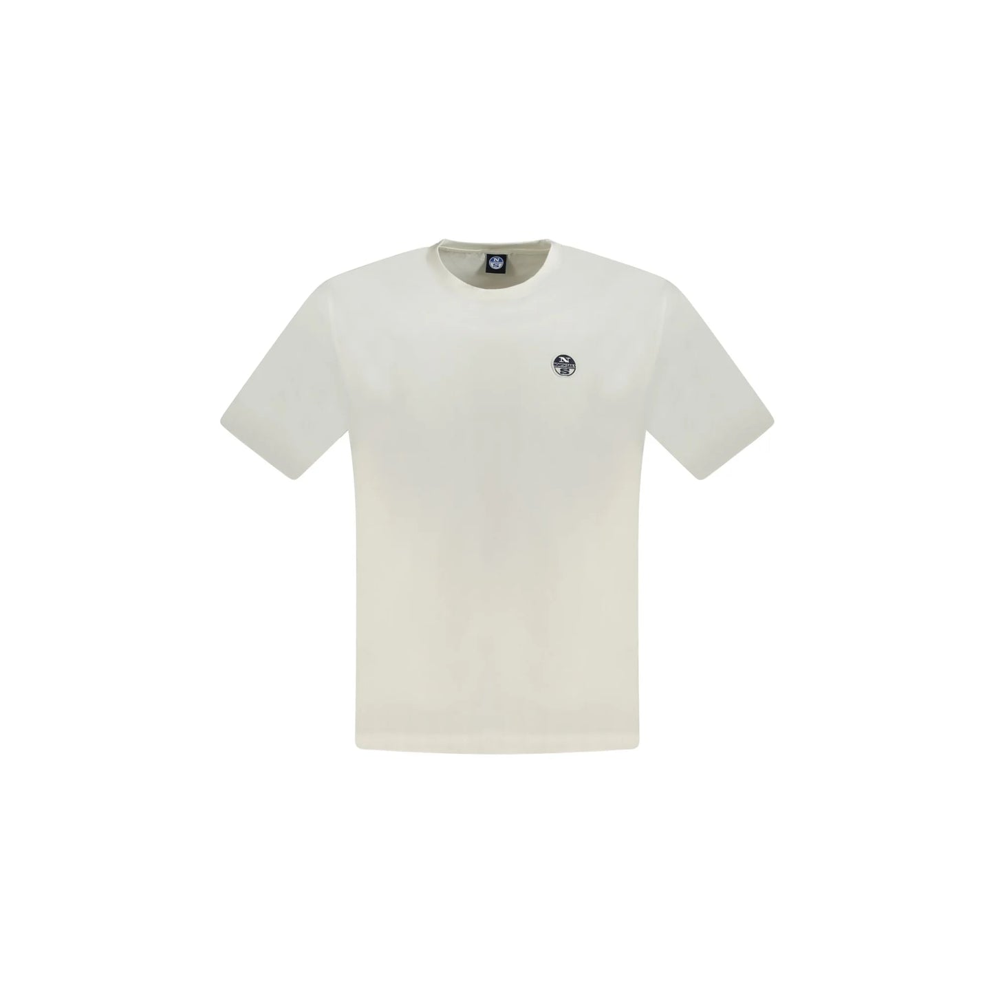 North Sails T-Shirt Uomo Bianca Girocollo Cotone Logo Bianco - foto prodotto