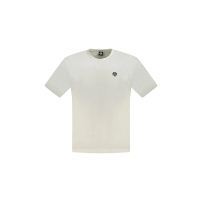 North Sails T-Shirt Uomo Bianca Girocollo Cotone Logo Bianco - foto prodotto