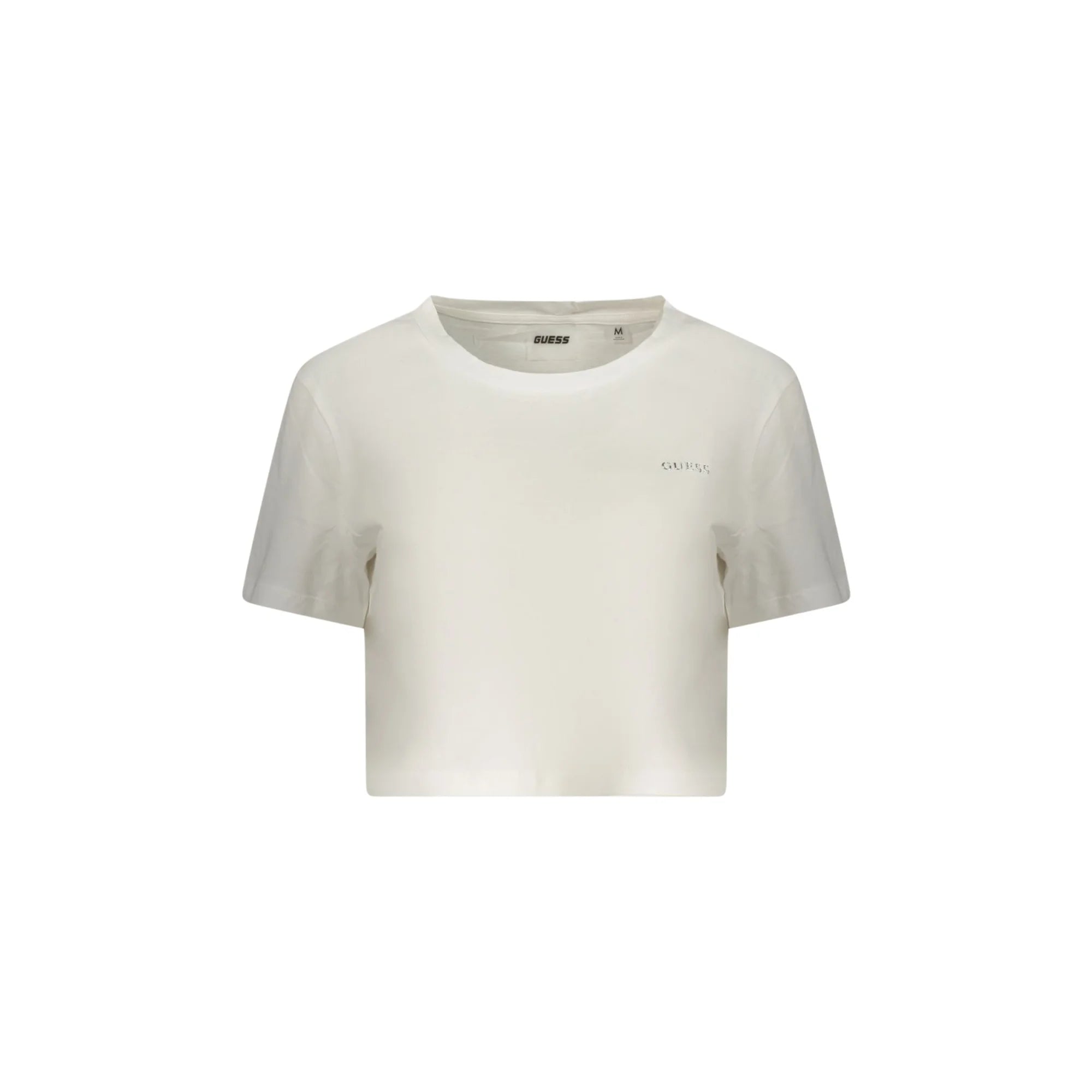 GUESS JEANS T-SHIRT MANICHE CORTE DONNA BIANCO