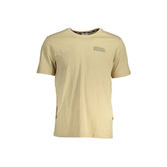 Fila T-Shirt Maniche Corte Uomo Beige Stampa Logo
