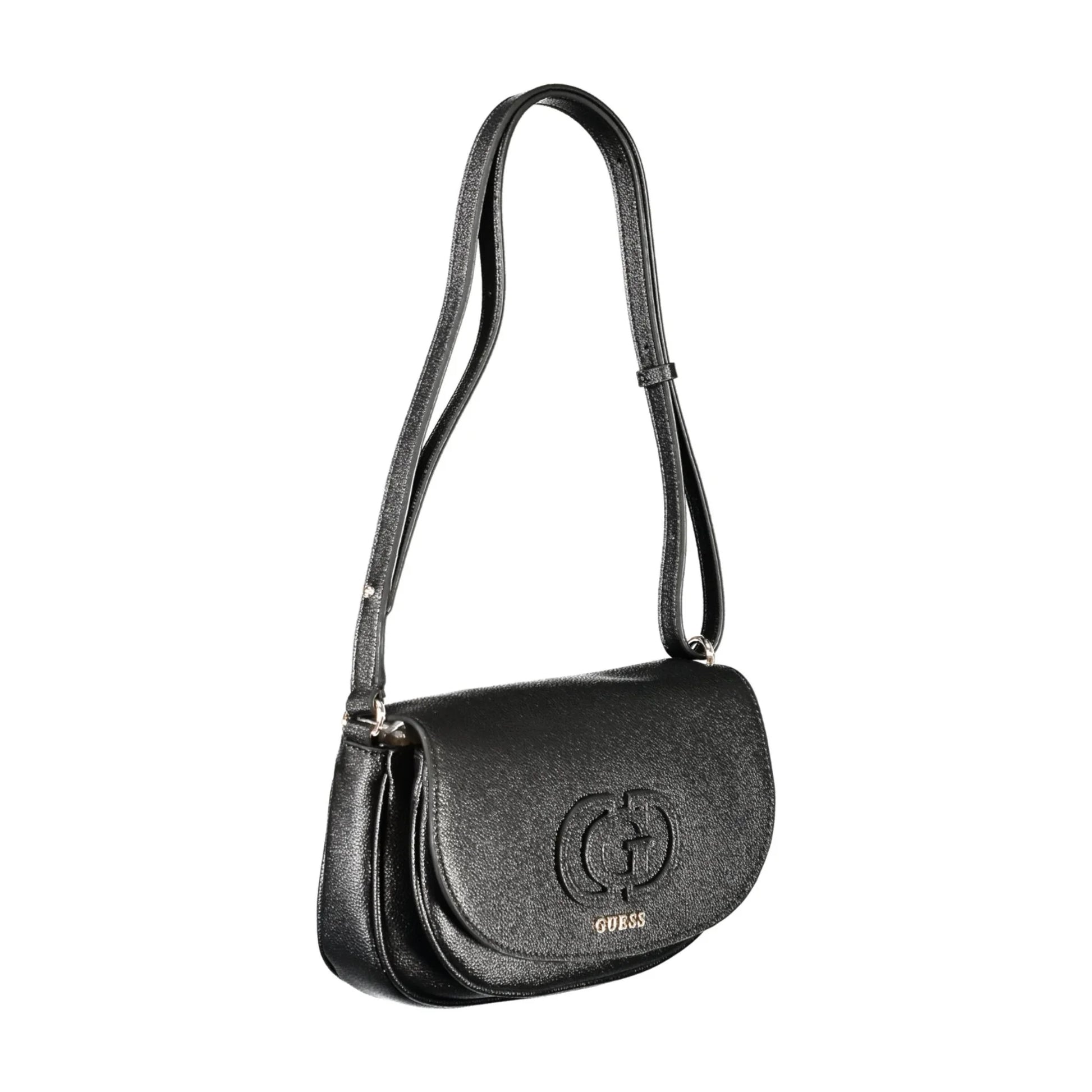 Guess Jeans Borsa a Spalla Donna Nera Logo Borse nero - vista 3