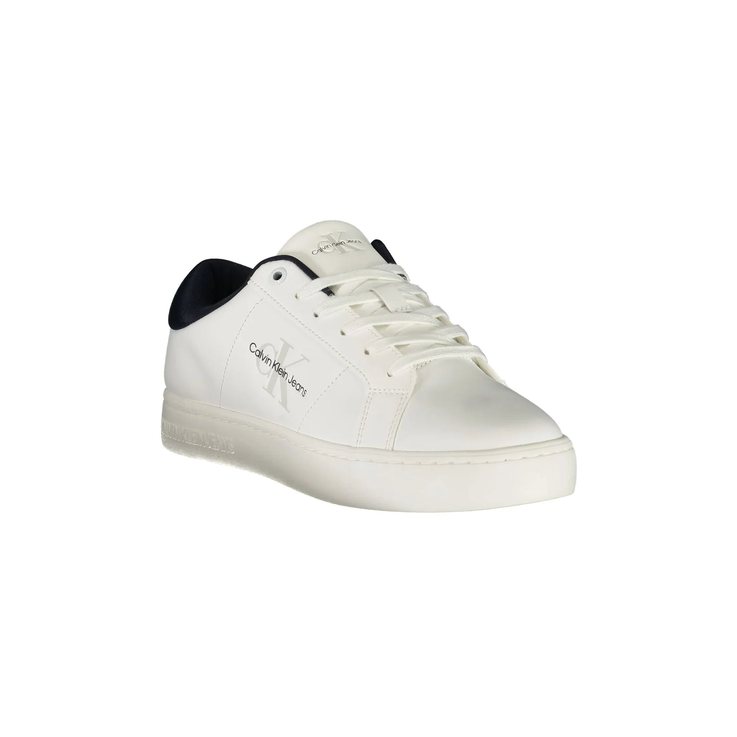CALVIN KLEIN Scarpe Sneakers Uomo Bianche con Dettagli Blu bianco - vista 2