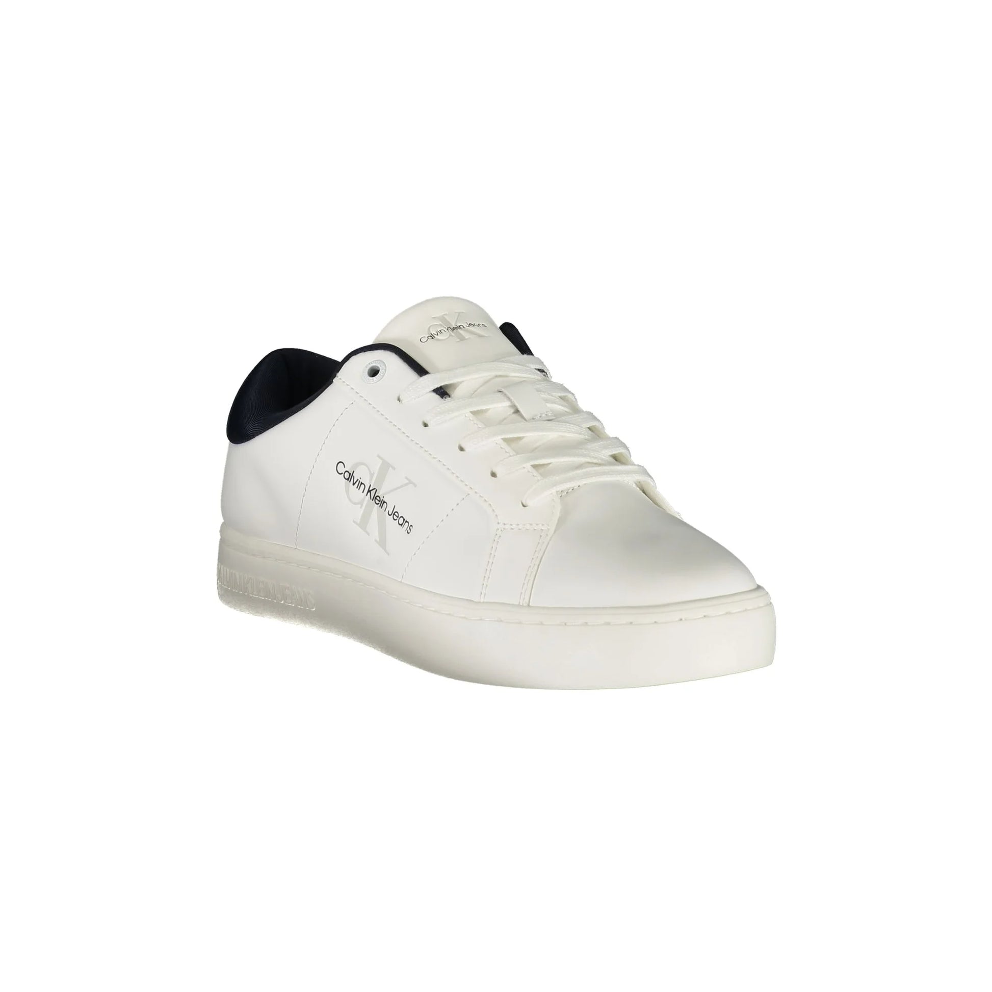CALVIN KLEIN Scarpe Sneakers Uomo Bianche con Dettagli Blu bianco - vista 2