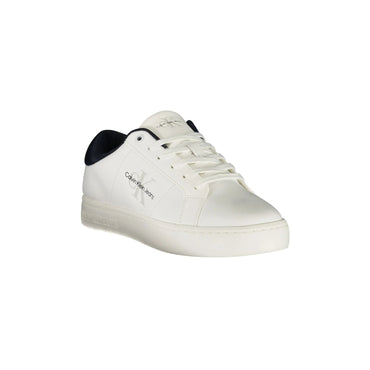 CALVIN KLEIN Scarpe Sneakers Uomo Bianche con Dettagli Blu bianco - vista 2