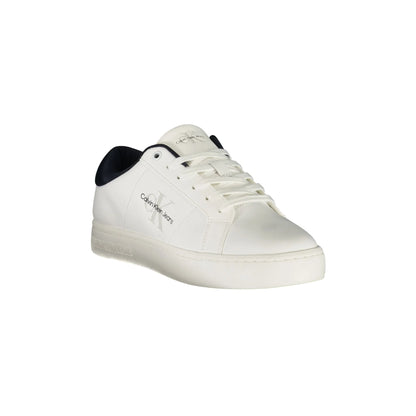 CALVIN KLEIN Scarpe Sneakers Uomo Bianche con Dettagli Blu bianco - vista 2