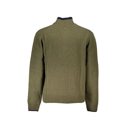 Napapijri Maglione Uomo Verde Ricamo Maglie - vista 2