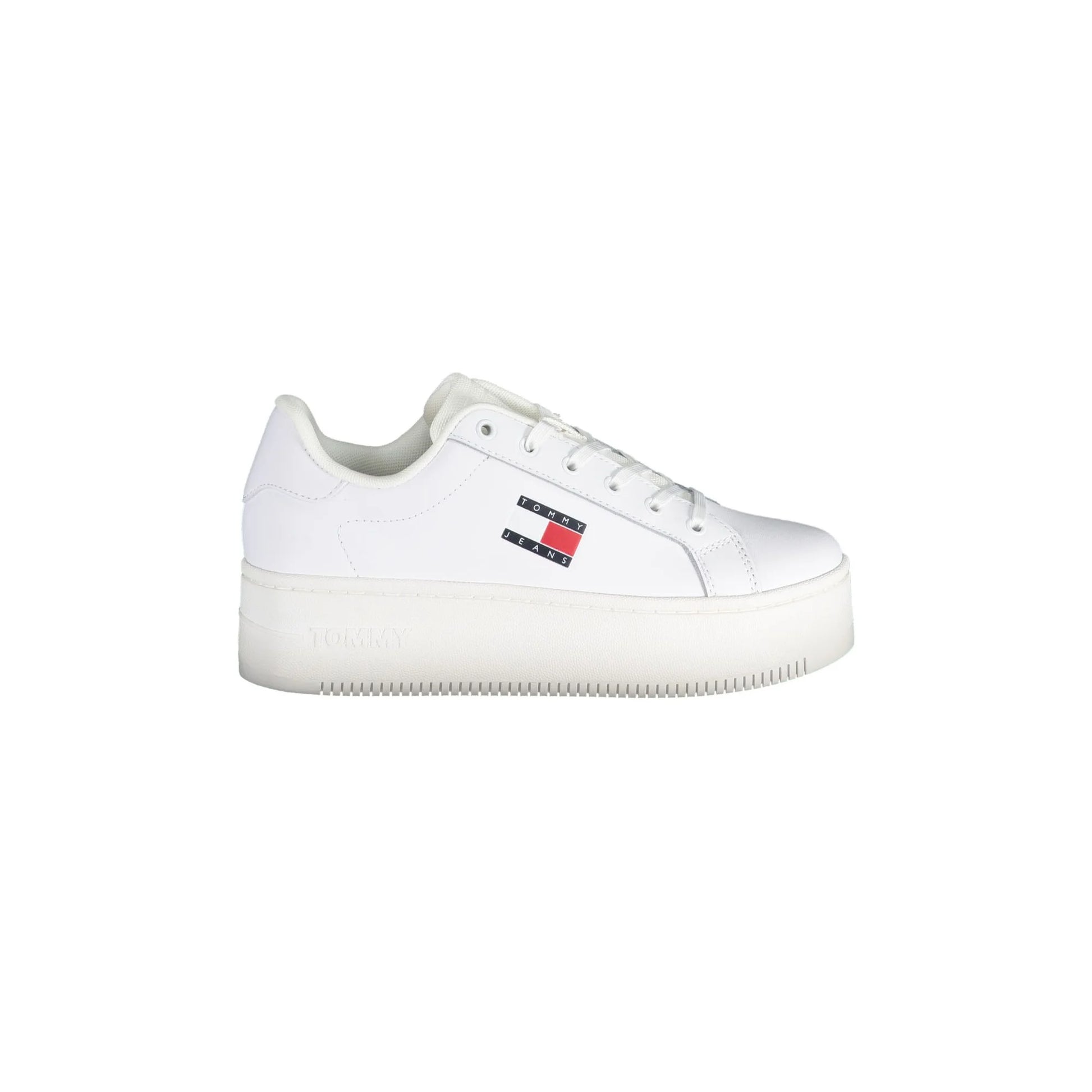 TOMMY HILFIGER Scarpe Sneakers Donna Bianche con Logo Stampato Bianco - foto prodotto