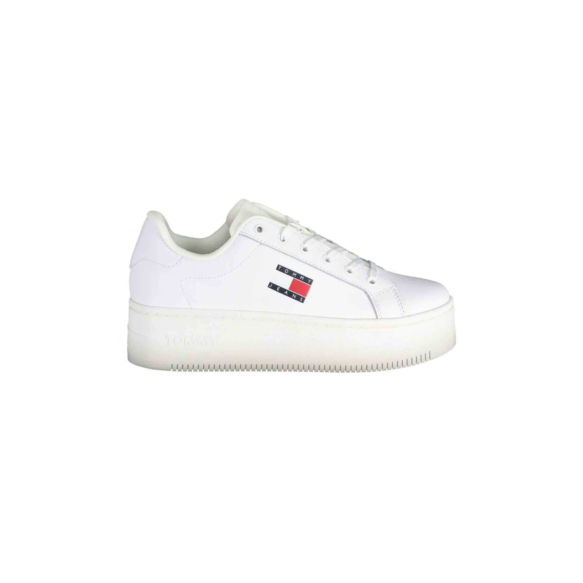 TOMMY HILFIGER Scarpe Sneakers Donna Bianche con Logo Stampato Bianco - foto prodotto