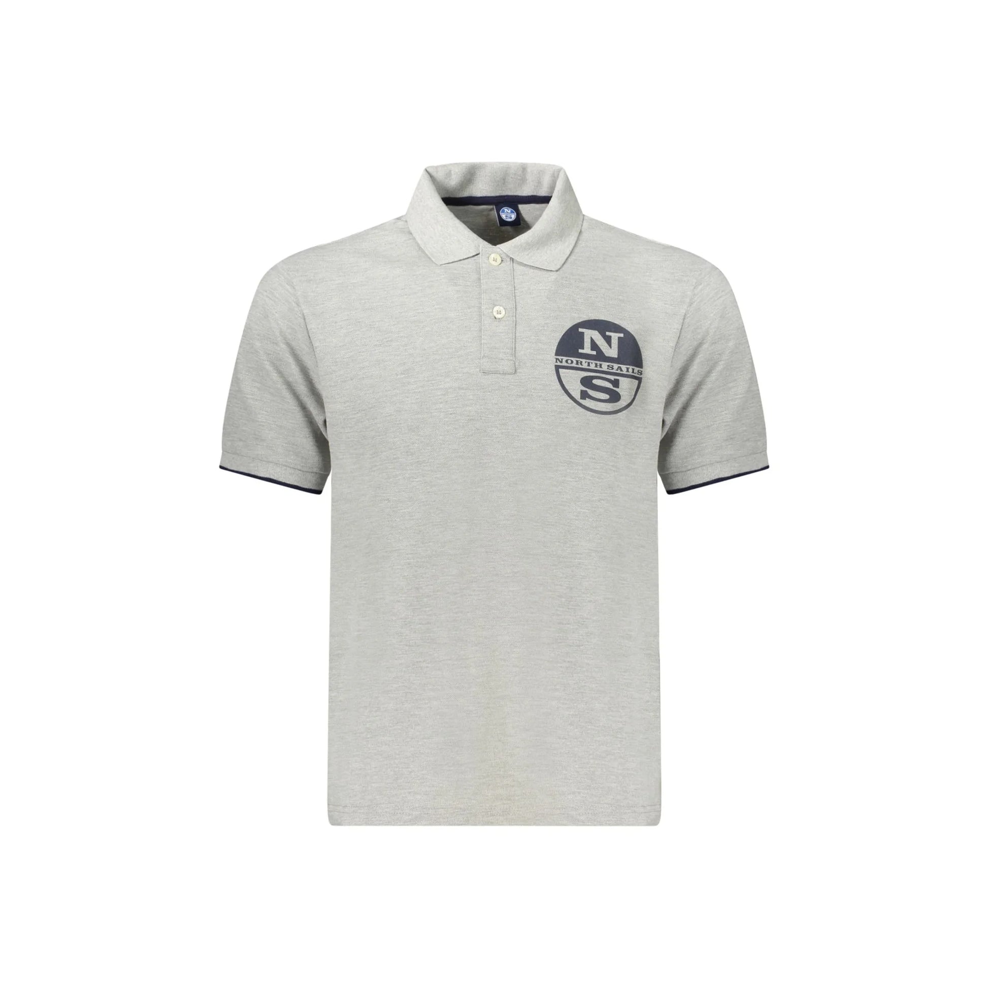 North Sails Polo Maniche Corte Uomo Grigia Stampa Logo Grigio - foto prodotto