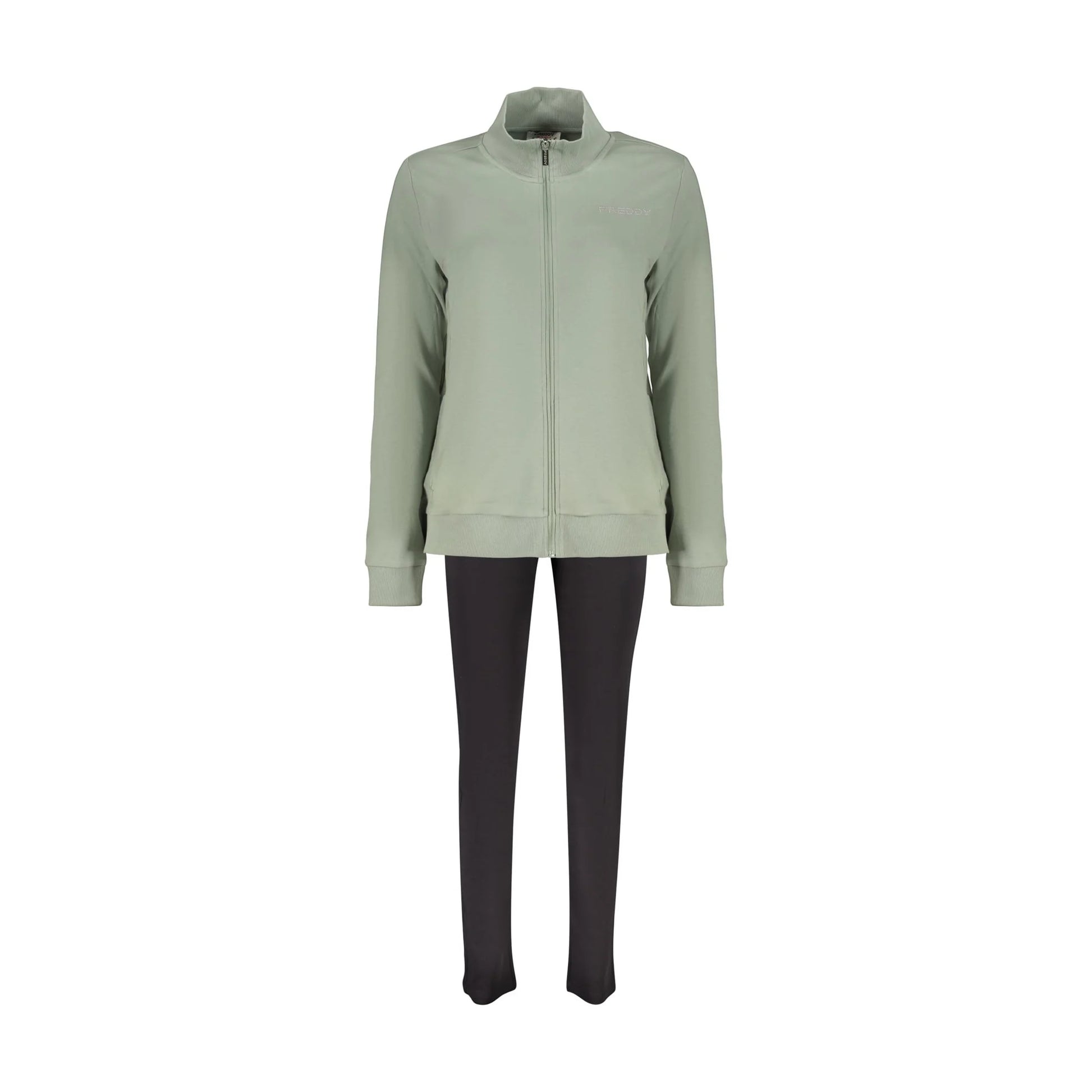 FREDDY FELPA CON ZIP DONNA VERDE