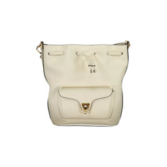 Coccinelle Borsa Secchiello Pelle Donna Bianca Stampa Logo