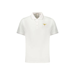 Accademia Militare Polo Maniche Corte Uomo Bianca Stampa Logo