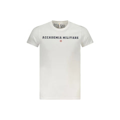 Accademia Militare T-Shirt Kurzarm Herren Weiß Logo Druck