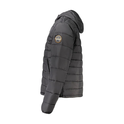 Napapijri Giubbotto Uomo Nero con Cappuccio e Logo Giubbotti e Giacche - vista 3