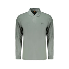Boss Polo Maniche Lunghe Uomo Verde Ricamo Logo