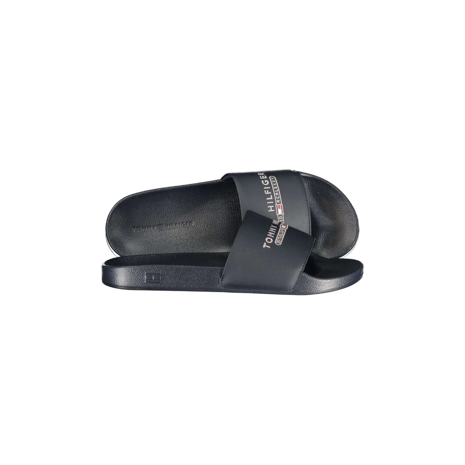 Tommy Hilfiger Ciabatte Uomo Blu Ricamo Logo - vista 2