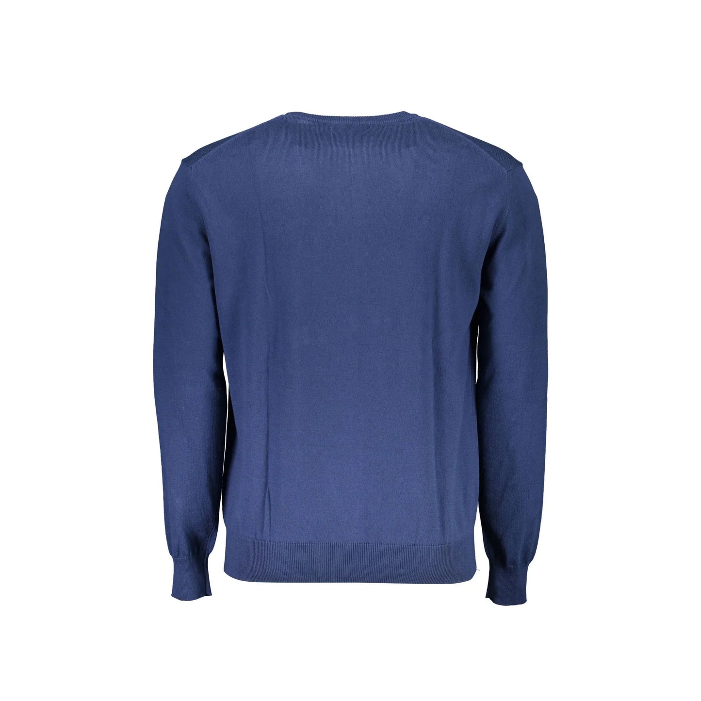 La Martina Maglia Uomo Blu Maniche Lunghe Girocollo Logo Maglie - vista 2