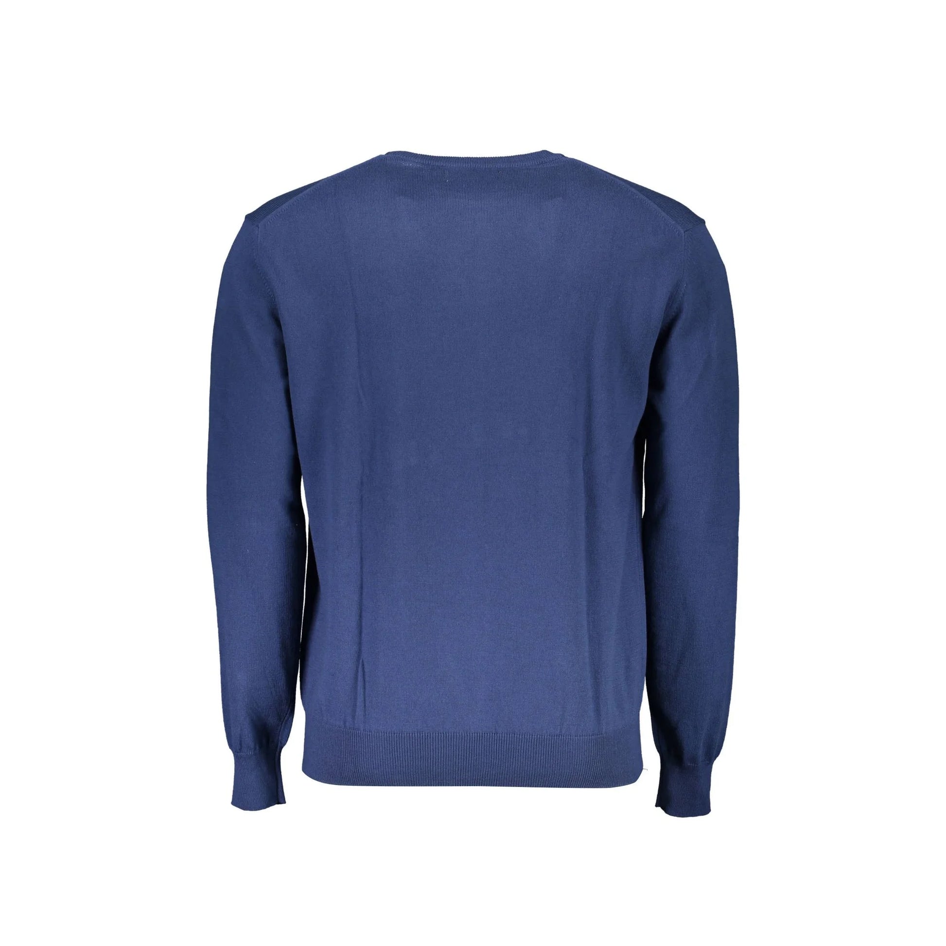 La Martina Maglia Uomo Blu Maniche Lunghe Girocollo Logo Maglie - vista 2