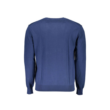 La Martina Maglia Uomo Blu Maniche Lunghe Girocollo Logo Maglie - vista 2