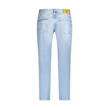 Calvin Klein Jeans Uomo Azzurri Effetto Slavato Logo - vista 2