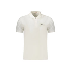 Rifle Polo Maniche Corte Uomo Bianca Stampa Logo