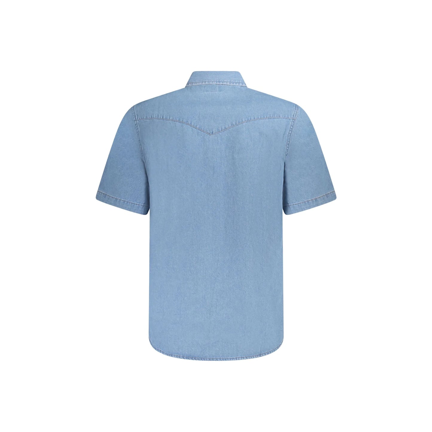 Wrangler Camicia Maniche Corte Uomo Azzurra 2 Taschini Camicie azzurro - vista 2