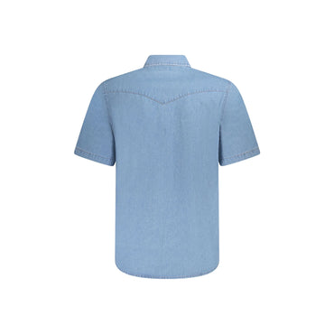 Wrangler Camicia Maniche Corte Uomo Azzurra 2 Taschini Camicie azzurro - vista 2
